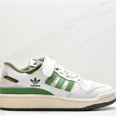 Adidas三葉草 Originals Forum 84 Low 羅馬系列魔術貼低幫複古系帶百搭休閑運動板鞋
