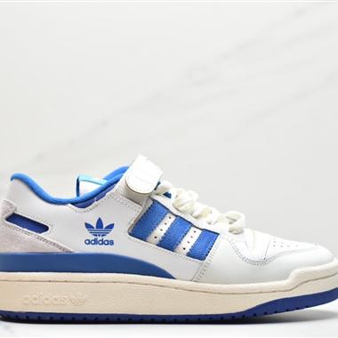 Adidas三葉草 Originals Forum 84 Low 羅馬系列魔術貼低幫複古系帶百搭休閑運動板鞋