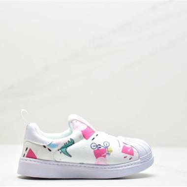 Adidas 三葉草SUPERSTAR 360 小童貝殼頭一腳蹬