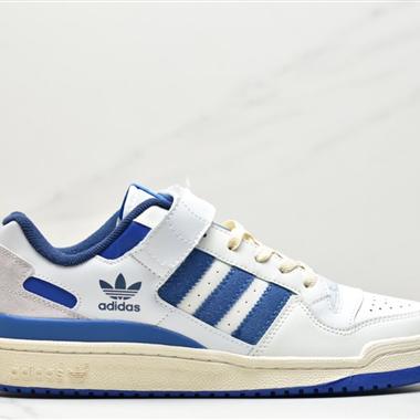 Adidas三葉草 Originals Forum 84 Low 羅馬系列魔術貼低幫複古系帶百搭休閑運動板鞋