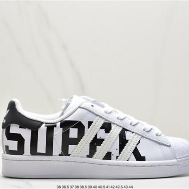 Adidas三葉草 Originals Superstar"White/Black/Gold"貝殼頭經典百搭休閑運動板鞋