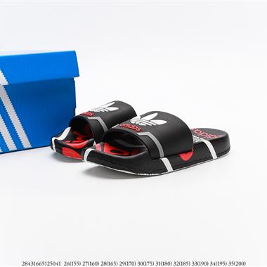 Adidas Adilette Pride夏季軟底一字拖 沙灘拖鞋 童鞋