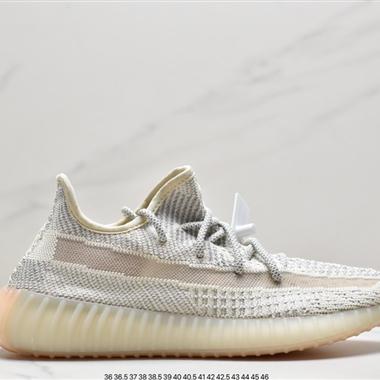 Kanye West x Adidas Yeezy Boost 350 V2"Light" 棉花白  百搭輕便爆米花中底休閑運動慢跑鞋