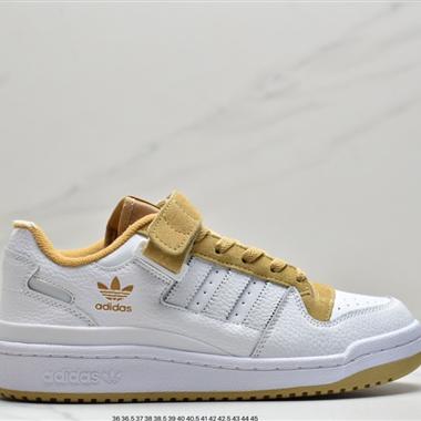 Adidas 三葉草 Originals Forum 84 Low 羅馬系列魔術貼低幫複古系帶百搭休閑運動板鞋