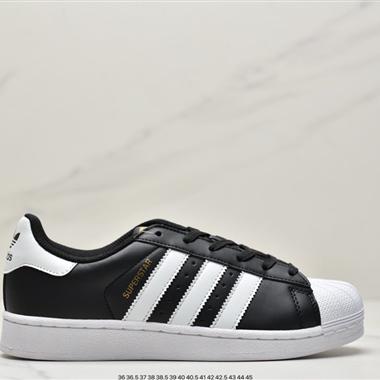 Adidas三葉草 Originals Superstar"White/Black/Gold"貝殼頭經典百搭休閑運動板鞋