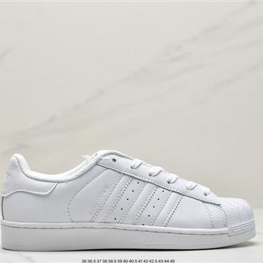 Adidas三葉草 Originals Superstar"White/Black/Gold"貝殼頭經典百搭休閑運動板鞋