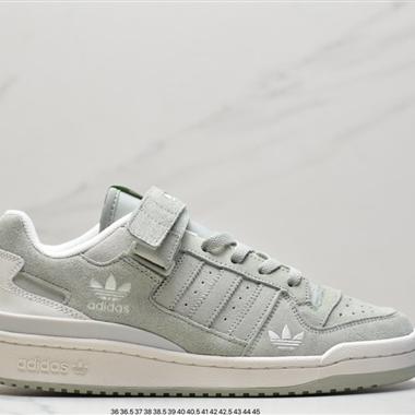 Adidas三葉草 Originals Forum 84 Low 羅馬系列魔術貼低幫複古系帶百搭休閑運動板鞋