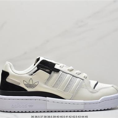 Adidas三葉草 Originals Forum 84 Low 羅馬系列魔術貼低幫複古系帶百搭休閑運動板鞋