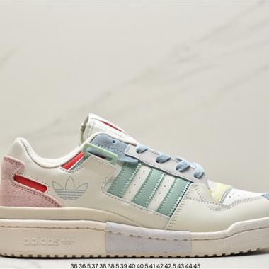 Adidas三葉草 Originals Forum 84 Low 羅馬系列魔術貼低幫複古系帶百搭休閑運動板鞋