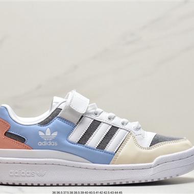 Adidas三葉草 Originals Forum 84 Low 羅馬系列魔術貼低幫複古系帶百搭休閑運動板鞋