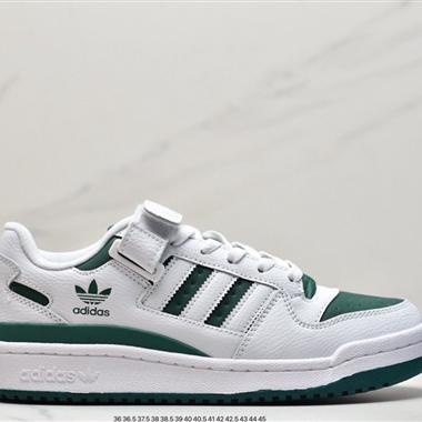Adidas三葉草 Originals Forum 84 Low 羅馬系列魔術貼低幫複古系帶百搭休閑運動板鞋