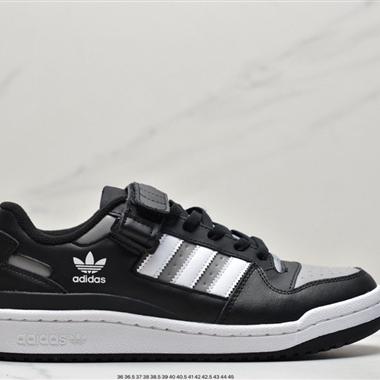 Adidas三葉草 Originals Forum 84 Low 羅馬系列魔術貼低幫複古系帶百搭休閑運動板鞋