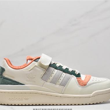Adidas三葉草 Originals Forum 84 Low 羅馬系列魔術貼低幫複古系帶百搭休閑運動板鞋