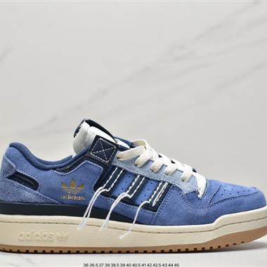 Adidas 三葉草 Originals Forum 84 Low 羅馬系列魔術貼低幫複古系帶百搭休閑運動板鞋