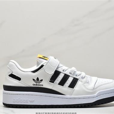 Adidas 三葉草 Originals Forum 84 Low 羅馬系列魔術貼低幫複古系帶百搭休閑運動板鞋