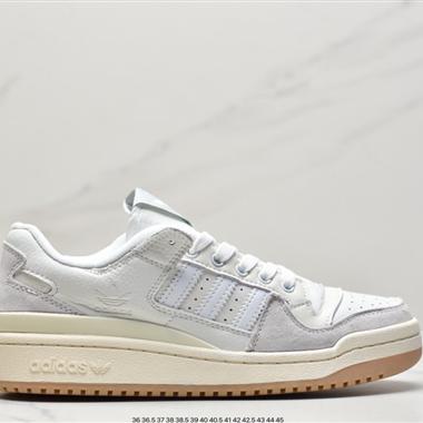 Adidas 三葉草 Originals Forum 84 Low 羅馬系列魔術貼低幫複古系帶百搭休閑運動板鞋