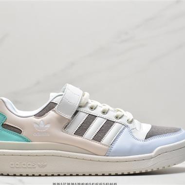 Adidas三葉草 Originals Forum 84 Low 羅馬系列魔術貼低幫複古系帶百搭休閑運動板鞋
