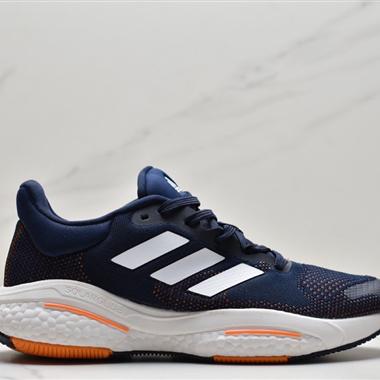Adidas SOLAR GLIDE 5 編織真爆米花大底透氣緩震跑步鞋