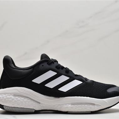 Adidas SOLAR GLIDE 5 編織真爆米花大底透氣緩震跑步鞋