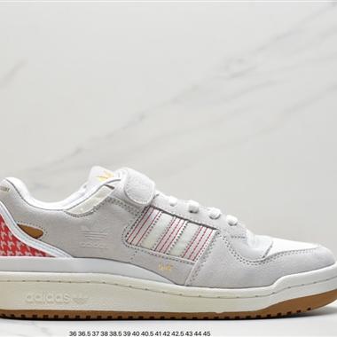 Adidas 三葉草 Originals Forum 84 Low 羅馬系列魔術貼低幫復古系帶百搭休閑運動板鞋