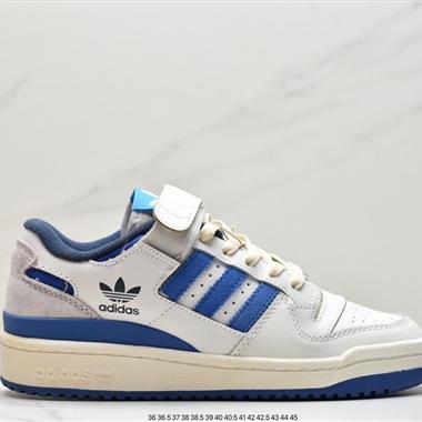 Adidas 三葉草 Originals Forum 84 Low 羅馬系列魔術貼低幫復古系帶百搭休閑運動板鞋