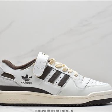 Adidas 三葉草 Originals Forum 84 Low 羅馬系列魔術貼低幫復古系帶百搭休閑運動板鞋