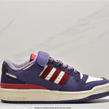 Adidas 三葉草 Originals Forum 84 Low 羅馬系列魔術貼低幫復古系帶百搭休閑運動板鞋