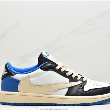 fragment design x Travis Scott x Nike Air Jordan 1 Low OG SP"Military Blue"AJ1