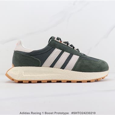 Adidas Racing 1 Boost Prototype 三葉草爆米花緩震機能跑步鞋 