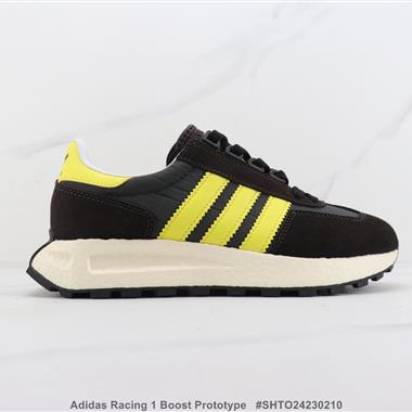 Adidas Racing 1 Boost Prototype 三葉草爆米花緩震機能跑步鞋 