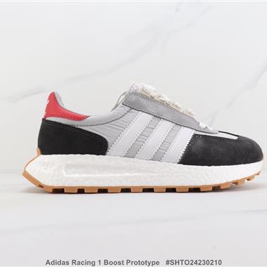 Adidas Racing 1 Boost Prototype 三葉草爆米花緩震機能跑步鞋 