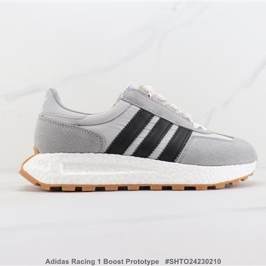 Adidas Racing 1 Boost Prototype 三葉草爆米花緩震機能跑步鞋 