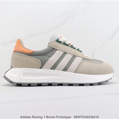 Adidas Racing 1 Boost Prototype 三葉草爆米花緩震機能跑步鞋 