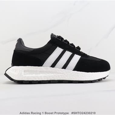 Adidas Racing 1 Boost Prototype 三葉草爆米花緩震機能跑步鞋 