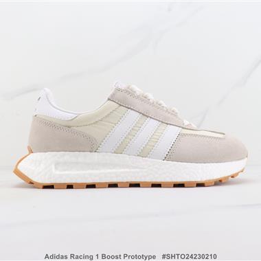 Adidas Racing 1 Boost Prototype 三葉草爆米花緩震機能跑步鞋 