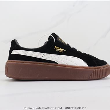 Puma Suede Platform Gold  厚底低幫休閑板鞋