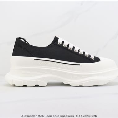 Alexander McQueen sole sneakers低幫時裝厚底休閑運動小白鞋 