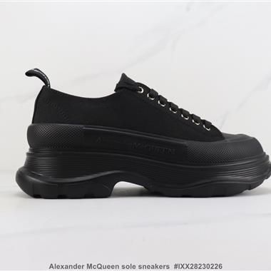 Alexander McQueen sole sneakers低幫時裝厚底休閑運動小白鞋 