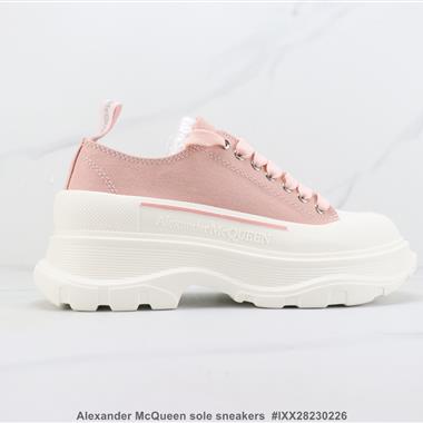 Alexander McQueen sole sneakers低幫時裝厚底休閑運動小白鞋 