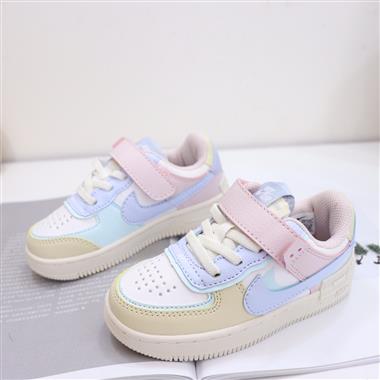 Nike Air Force 1 Low 馬卡龍魔術貼童鞋