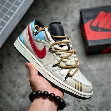 Nike Air Jordan1 Low AJ1喬丹一代 解構綁帶低幫經典復古文化休閑運動籃球鞋