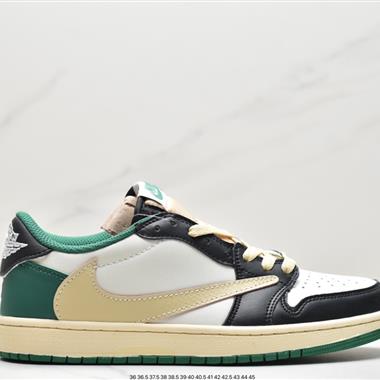 fragment design x Travis Scott x Nike Air Jordan 1 Low OG SP"Black/Green Toe"AJ1