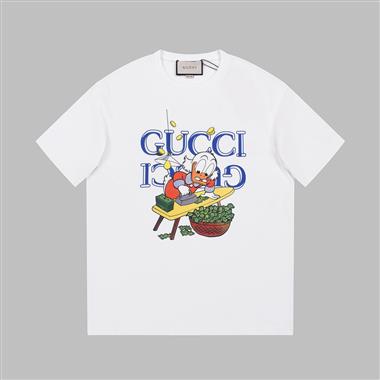 GUCCI   2023夏季新款短袖T恤  男女同款