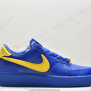 AMBUSH x Nike Air Force 1 Low"Blue/Yellow"空軍一號寬底版系列低幫百搭休閑運動板鞋