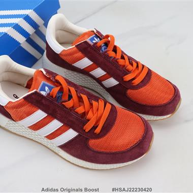 Adidas Originals Boost 三葉草爆米花緩震跑步鞋 