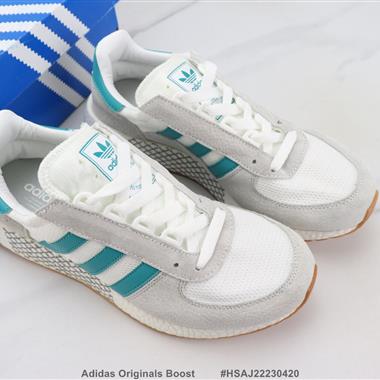 Adidas Originals Boost 三葉草爆米花緩震跑步鞋 