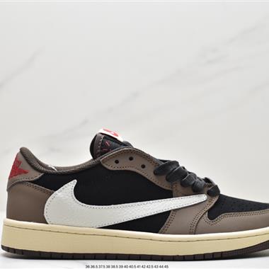 fragment design x Travis Scott x Nike Air Jordan 1 Low OG SP"Black/Green Toe"AJ1