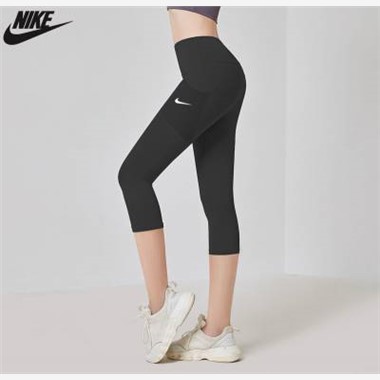 2023新款Nike 1728耐克瑜伽七分褲-553_黑色