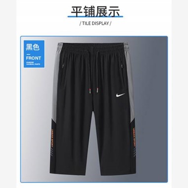 2023新款Nike 7655耐克七分褲-568_黑色