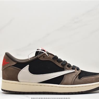 fragment design x Travis Scott x Nike Air Jordan 1 Low OG SP"Black/Green Toe"AJ1